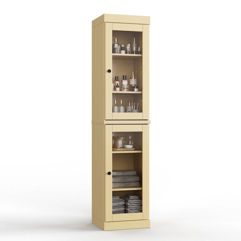 Meuble de salle de bain 100 % bois massif 42 cm avec portes en option Imports