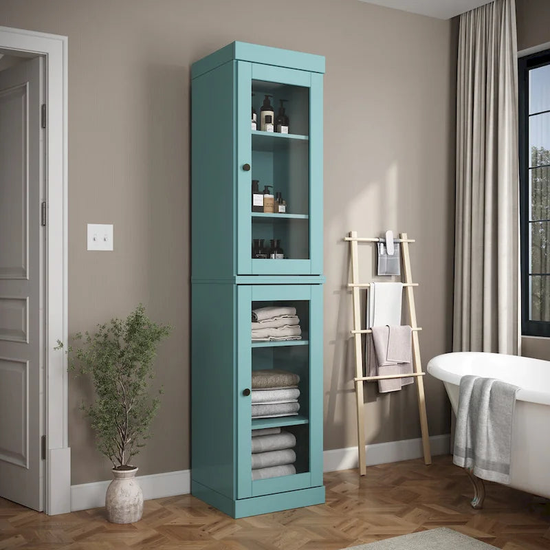 Meuble de salle de bain 100 % bois massif 42 cm avec portes en option Imports