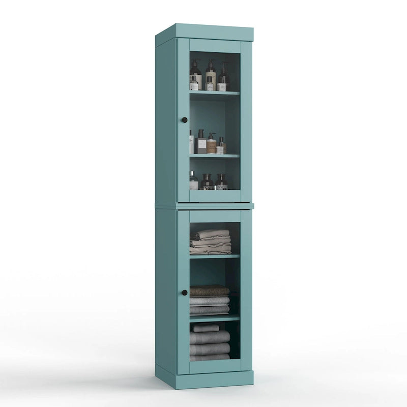 Meuble de salle de bain 100 % bois massif 42 cm avec portes en option Imports