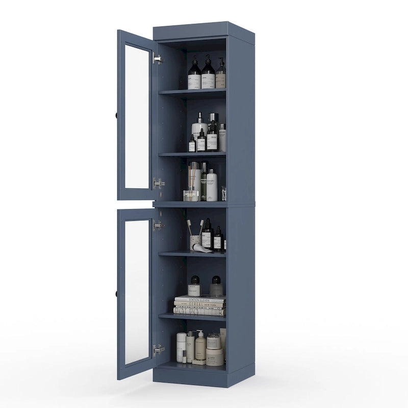 Meuble de salle de bain 100 % bois massif 42 cm avec portes en option Imports
