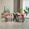 Chaises de salle à manger d'appoint modernes en tissu pour salon (lot de 2)