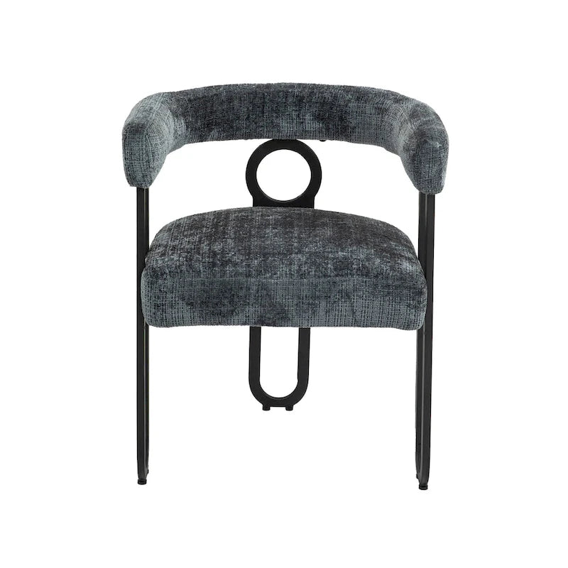 Chaises de salle à manger d'appoint modernes en tissu pour salon (lot de 2)