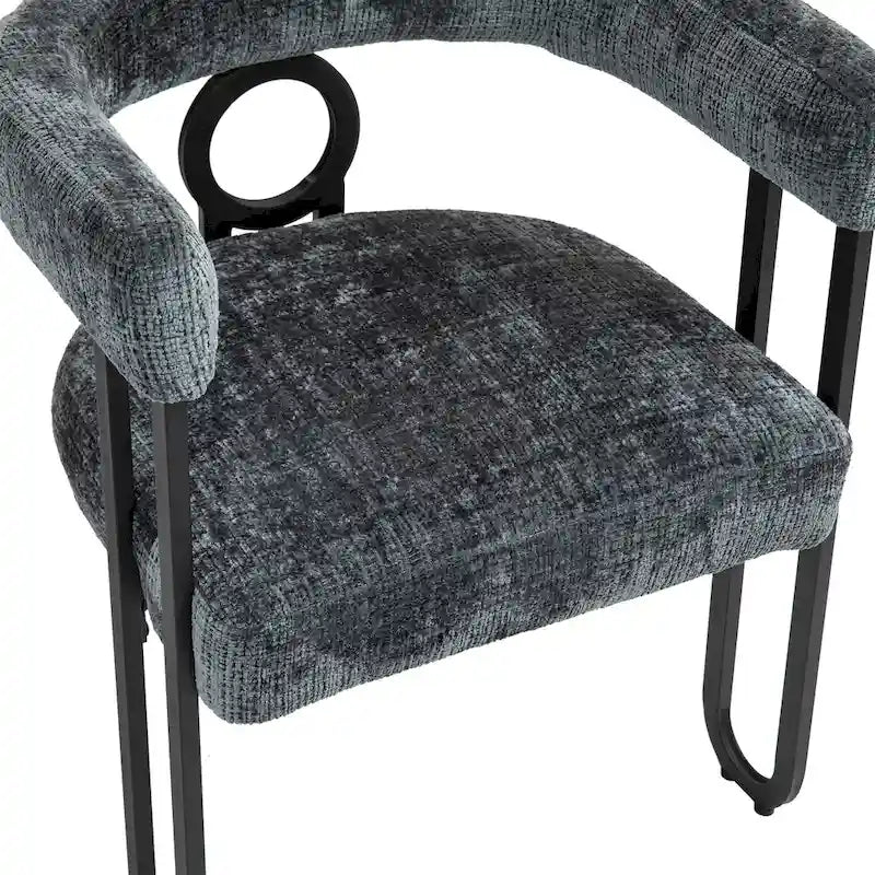Chaises de salle à manger d'appoint modernes en tissu pour salon (lot de 2)