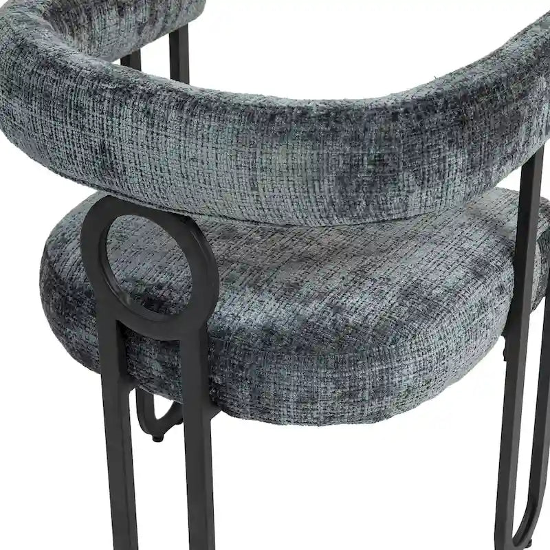 Chaises de salle à manger d'appoint modernes en tissu pour salon (lot de 2)