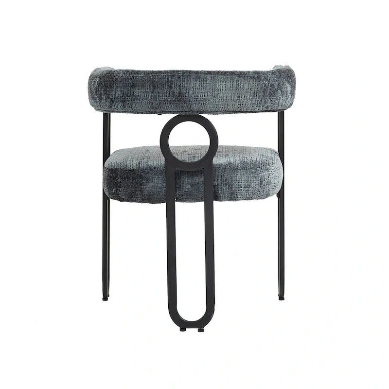 Chaises de salle à manger d'appoint modernes en tissu pour salon (lot de 2)