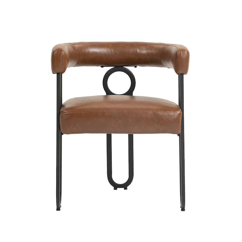Chaises de salle à manger d'appoint modernes en tissu pour salon (lot de 2)
