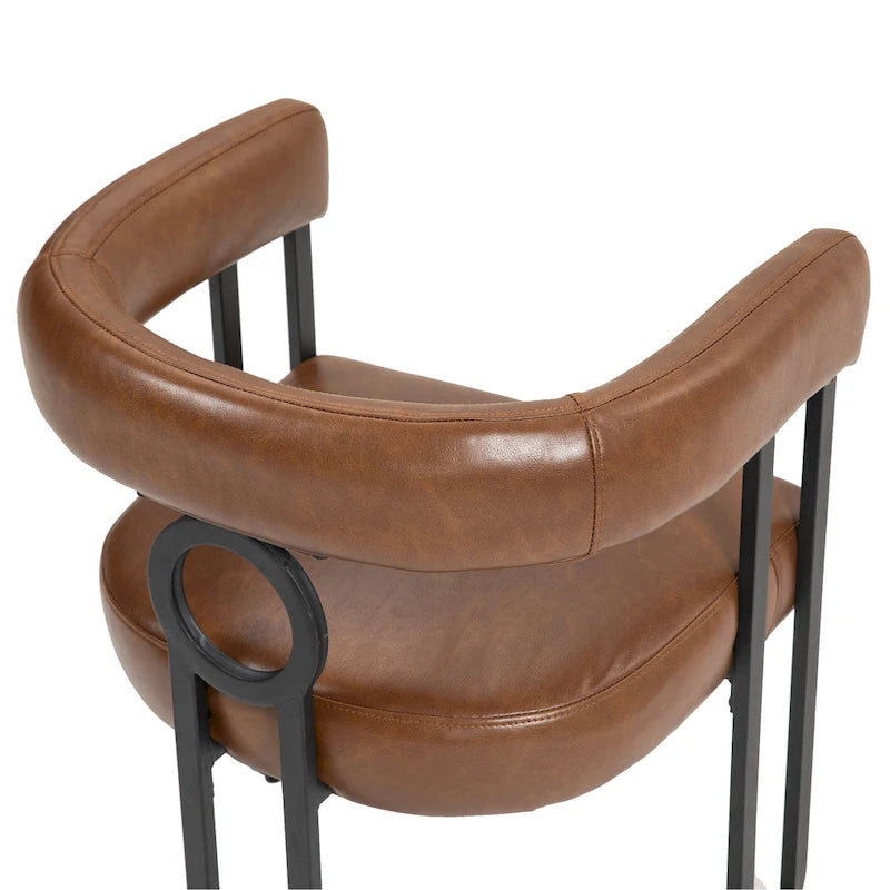 Chaises de salle à manger d'appoint modernes en tissu pour salon (lot de 2)