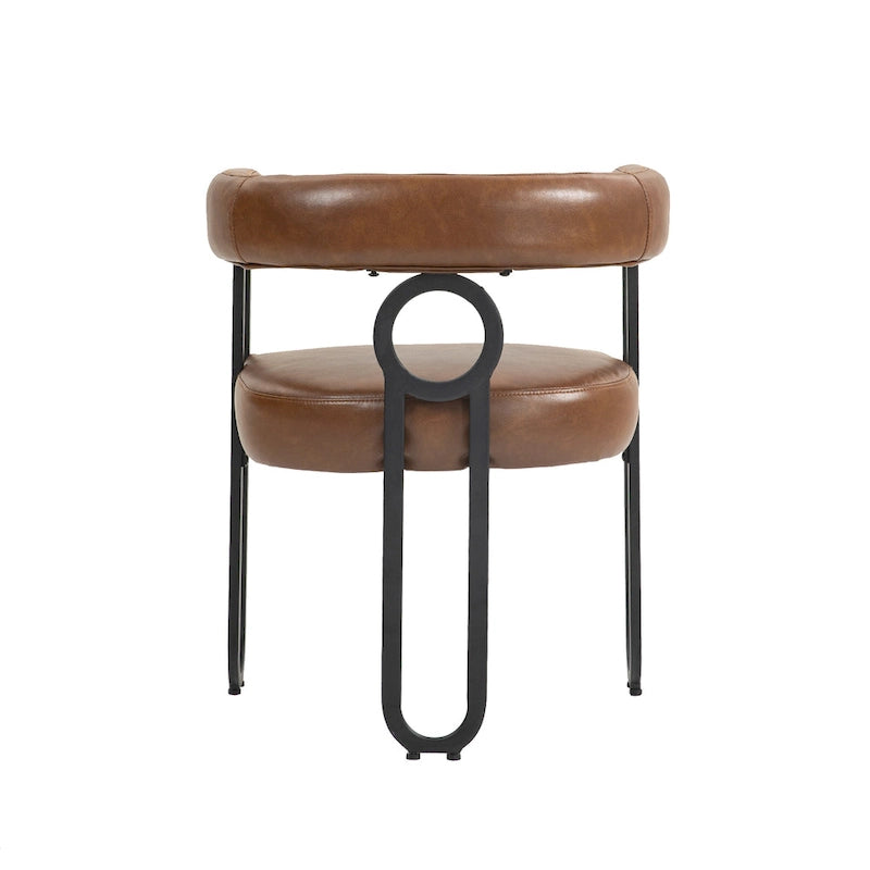 Chaises de salle à manger d'appoint modernes en tissu pour salon (lot de 2)