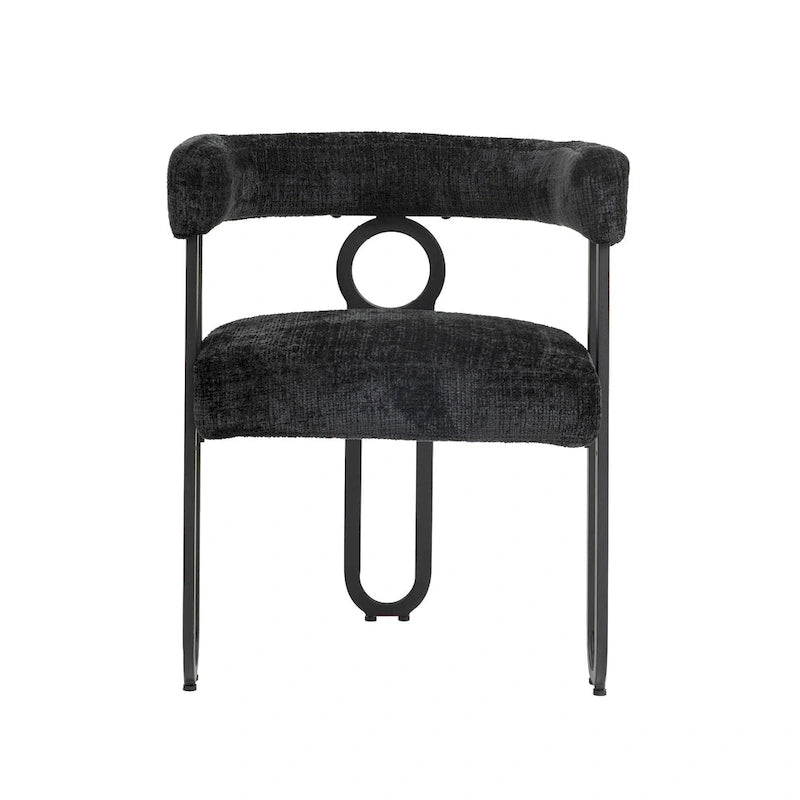 Chaises de salle à manger d'appoint modernes en tissu pour salon (lot de 2)