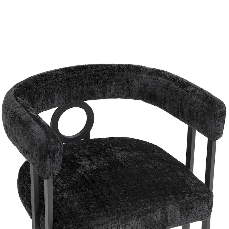 Chaises de salle à manger d'appoint modernes en tissu pour salon (lot de 2)