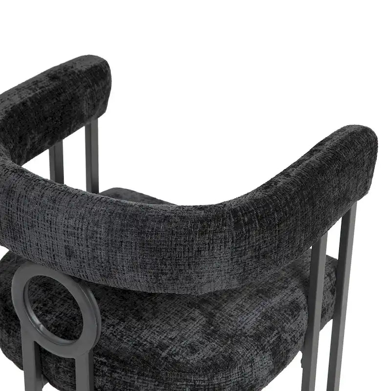 Chaises de salle à manger d'appoint modernes en tissu pour salon (lot de 2)