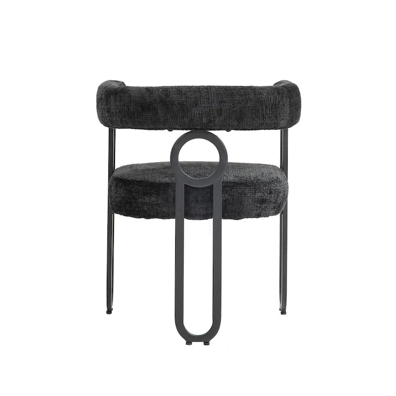 Chaises de salle à manger d'appoint modernes en tissu pour salon (lot de 2)