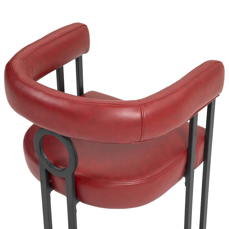 Chaises de salle à manger d'appoint modernes en tissu pour salon (lot de 2)