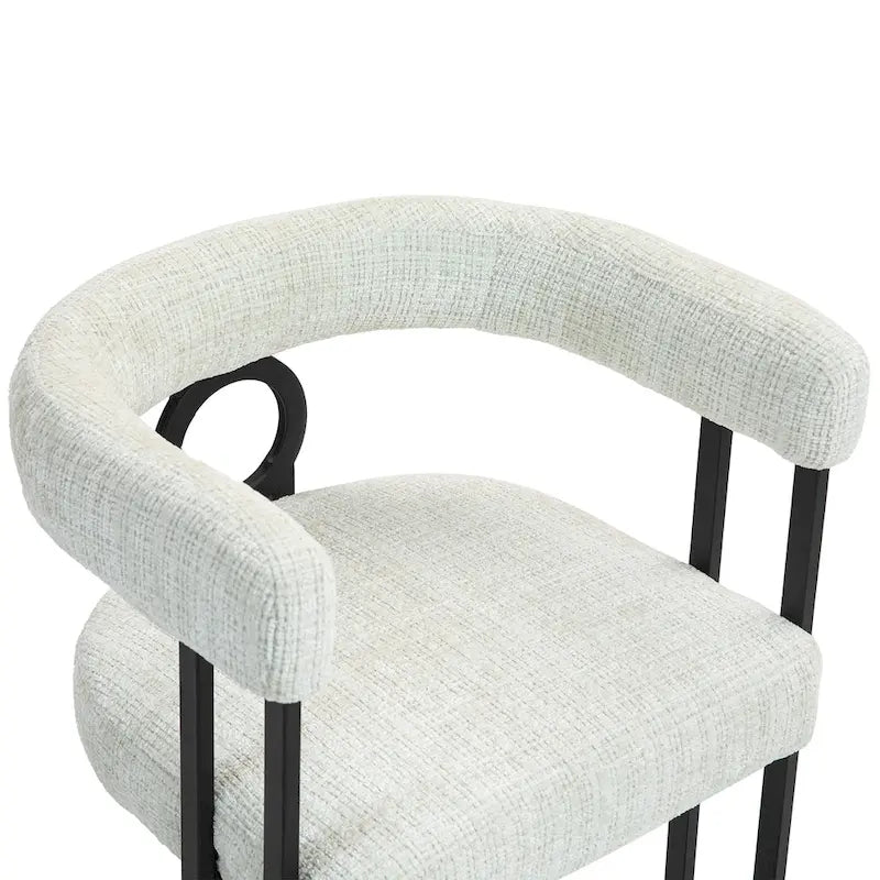 Chaises de salle à manger d'appoint modernes en tissu pour salon (lot de 2)
